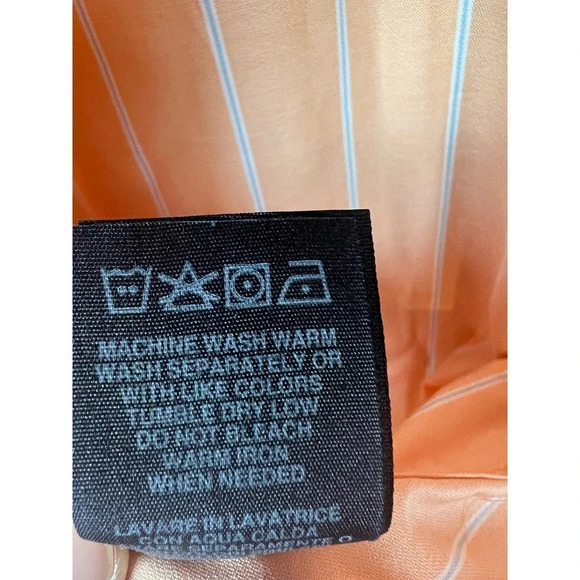 Robert Graham Orange and White Striped Button Up Shirt Men’s XS - Picture 11 of 12